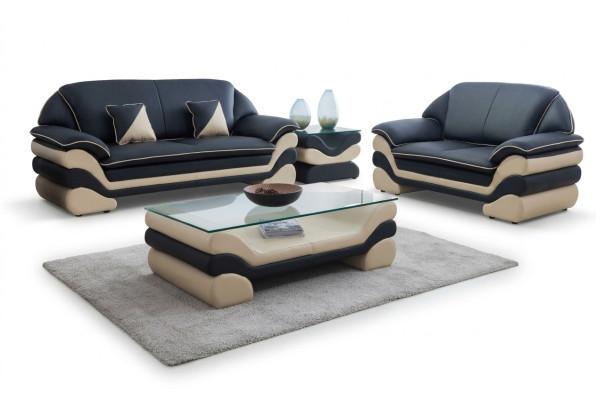 Classic luxury designer coffee table sofa living room table leather