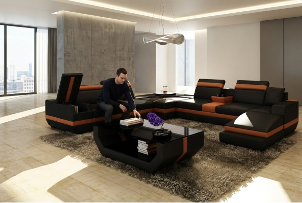 Luxury coffee tables Polser leather designer living room side table table