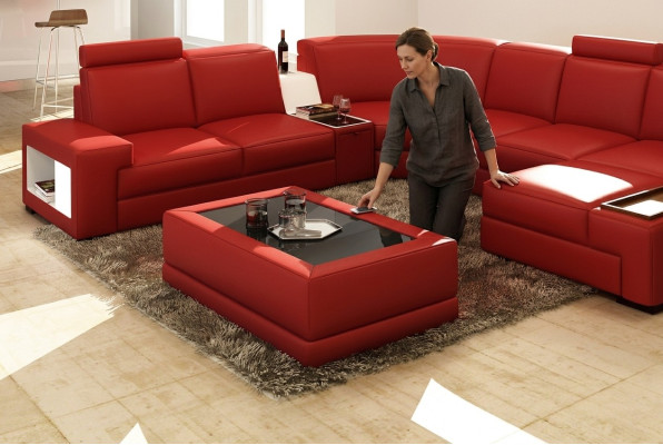 Luxury coffee tables Polser leather designer living room side table tables