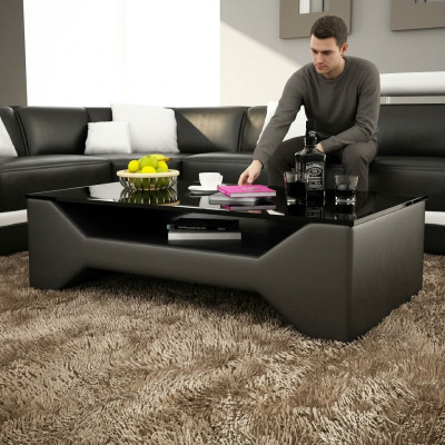 Coffee table design table living room glass leather sofa side coffee couch