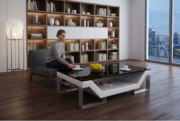 Coffee table glass design table living room leather couch side sofa coffee