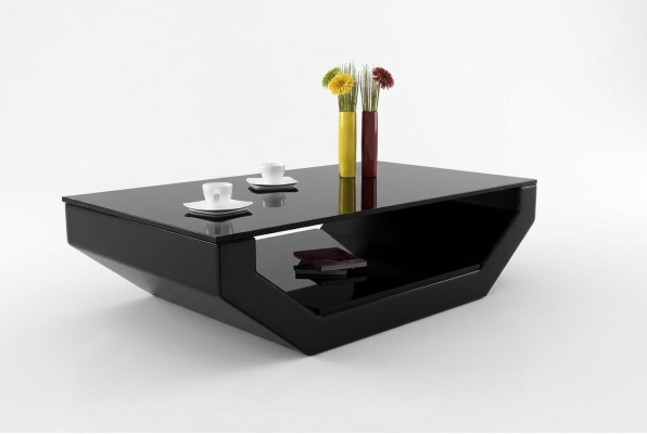 Design Space Luxury Leather Glass Table Living Room Sofa Table Side Tables