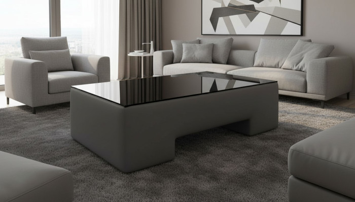Leather Coffee Design Upholstered Couch Table Living Room Glass Tables Tables