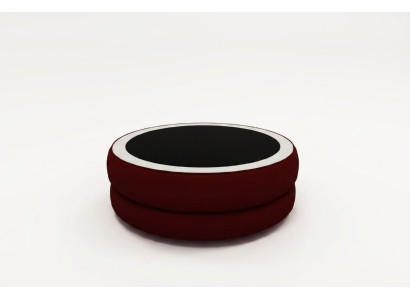 Round Round Living Room Glass Table Cushion Side Modern Leather Coffee Table