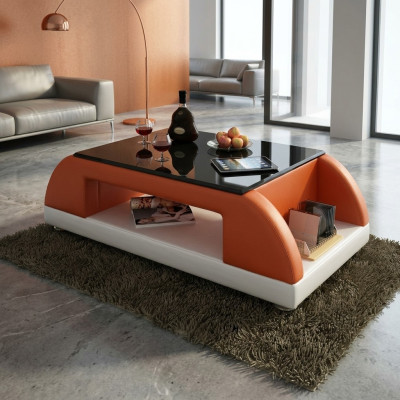Modern couch upholstery leather table living room side glass tables coffee
