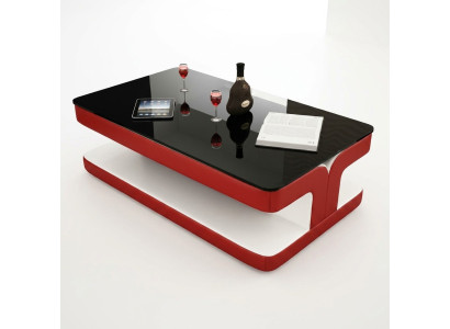 Coffee Table Design Living Room Leather Coffee Glass Couch Cushion Side Table