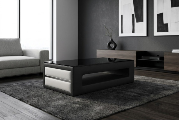 Design glass table coffee table side table couch sofa tables leather upholstered table