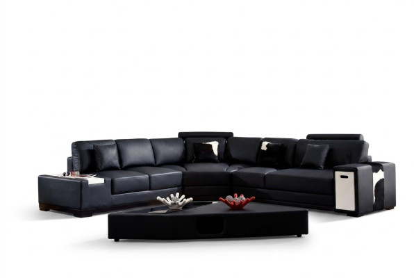 Designer corner sofa upholstered living landscape leather couch sofas sofa XXL