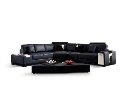 Designer corner sofa upholstered living landscape leather couch sofas sofa XXL