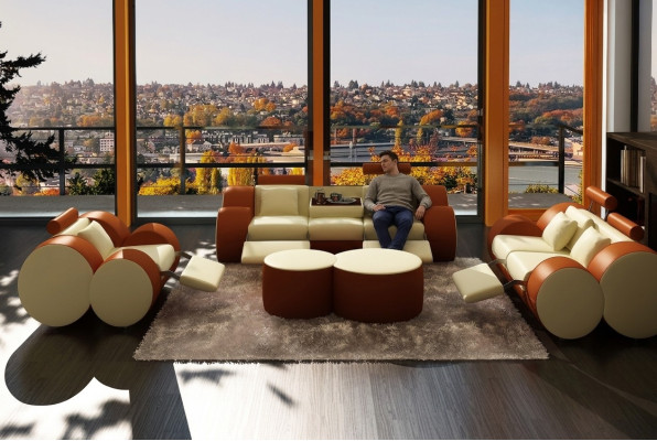 Designer upholstered sofa set XXL leather sofa couch 3+2+1 modern sofa sofas