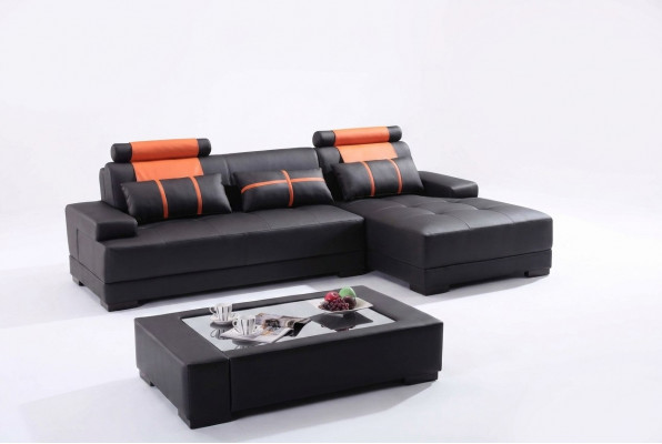 Designer upholstered leather sofa couch L-shape modern sofa sofas couches