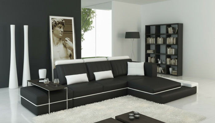 Modern living room corner sofa couch upholstered corner leather sofa set L-shape