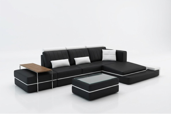 Modern living room corner sofa couch upholstered corner leather sofa set L-shape