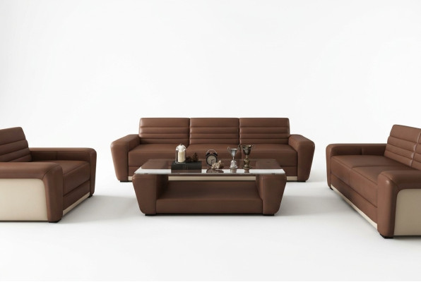 Leather sofa couch upholstery seat couches 3+2+1 complete set modern