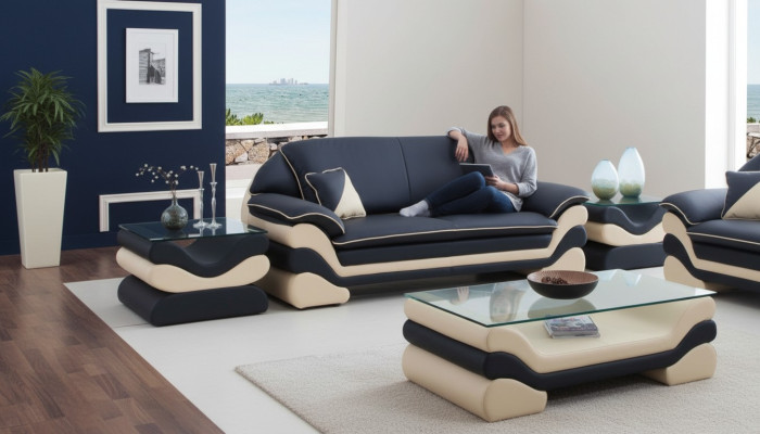 Leather Sofa Couch Classic 3-Seater Couches Sofas Designer Upholstery