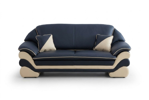 Leather Sofa Couch Classic 3-Seater Couches Sofas Designer Upholstery