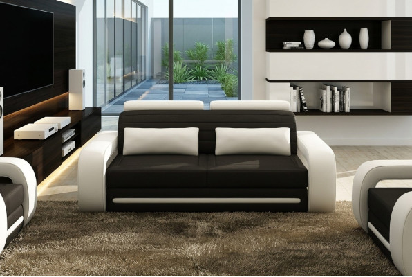Leather sofa couch sofas couch 3-seater design modern sofa 3-seater Davos