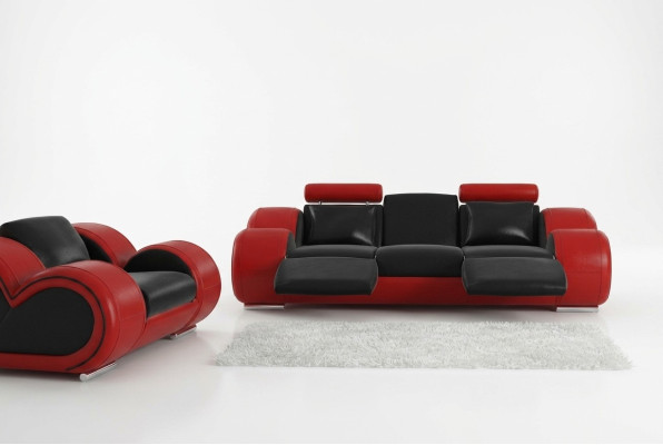 Leather sofa couch living landscape 3-seater design modern sofa 3-seater Berlin