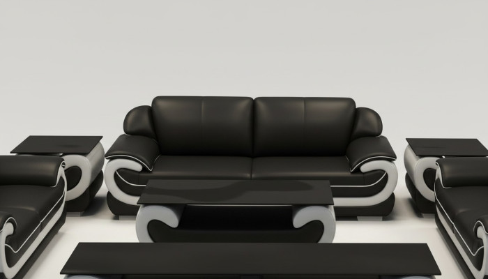 Leather sofa, couch, living room landscape, 3-seater, design, modern, sofas.