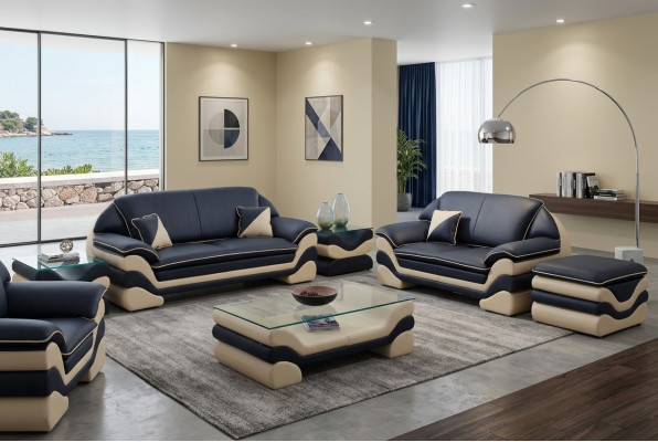 Leather sofa couch living room set 3+2 seater design sofa classic suite