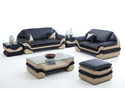 Leather sofa couch living room set 3+2 seater design sofa classic suite