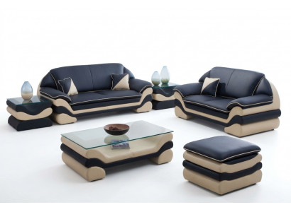 Leather sofa couch living room set 3+2 seater design sofa classic suite