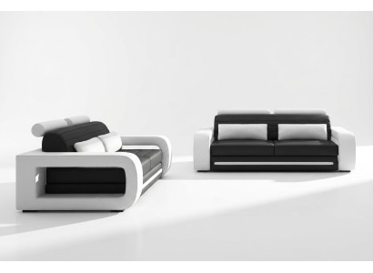 Leather sofa couch seating area 3+2 seater design modern sofa suite