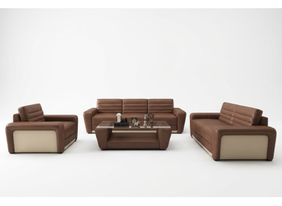Leather sofa couch living area 3+2 seater design modern sofa living room