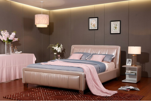 Designer double bed bed beds bedroom leather hotel luxury upholstery