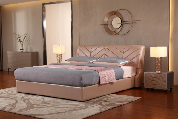Modern luxury design bed XXL beds style hotel double leather 140 160