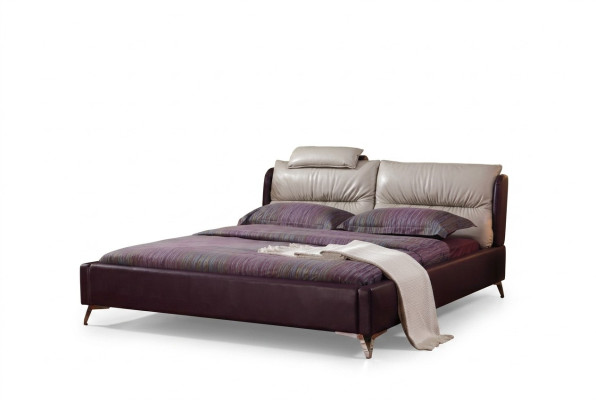 Modern luxury design bed XXL beds style decor hotel double leather 140 160