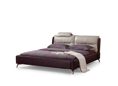 Modern luxury design bed XXL beds style decor hotel double leather 140 160