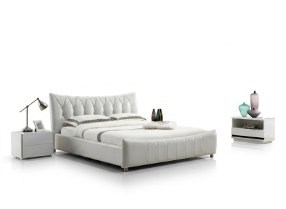 Modern design bed XXL beds hotel luxury style double leather 140 160