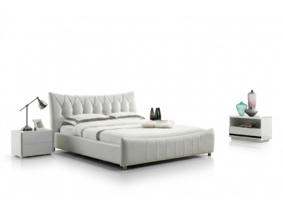 Modern design bed XXL beds hotel luxury style double leather 140 160