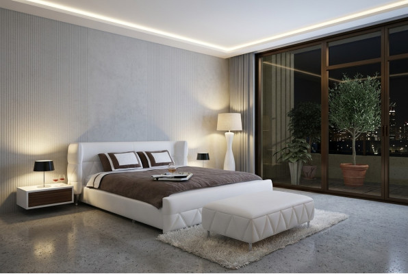 Modern design bed hotel XXL beds luxury style double leather 140 160 180x200cm