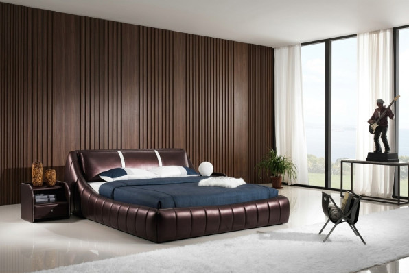 Modern hotel design bed XXL beds luxury style double leather 140 160 180x200cm