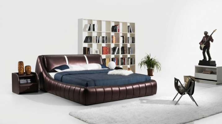 Modern hotel design bed XXL beds luxury style double leather 140 160 180x200cm