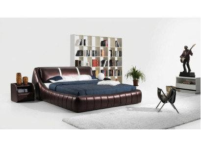 Modern hotel design bed XXL beds luxury style double leather 140 160 180x200cm