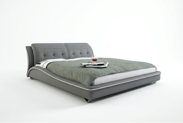 Modern design bed XXL beds luxury style double hotel leather