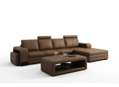 Leather sofa couch sofas XXL corner sofa living landscape L-shaped design modern