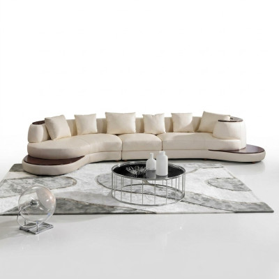 Modern sofa set corner sofa leather sofa couch upholstery round island