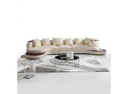 Modern sofa set corner sofa leather sofa couch upholstery round island