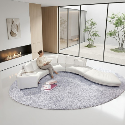 Modern round couch living landscape round sofa upholstery corner suite