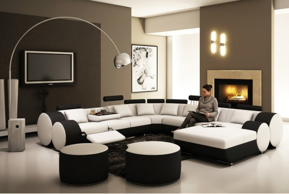 Multifunctional leather couch seat cushion living room leather decor set sofa
