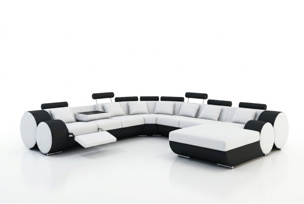 Multifunctional leather couch seat cushion living room leather decor set sofa
