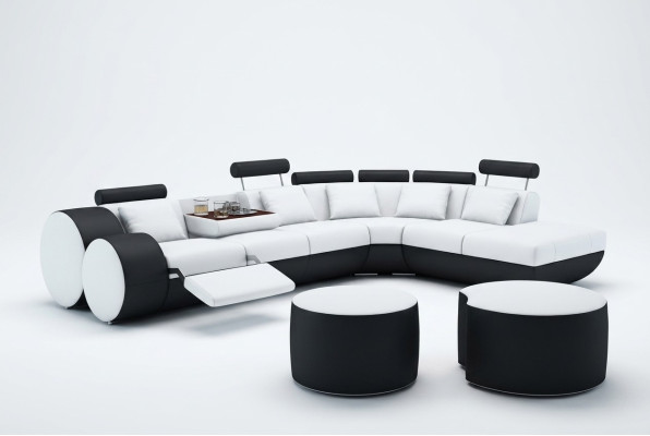 XXL multifunctional leather couch sofa big sofa upholstered corner sofa modern