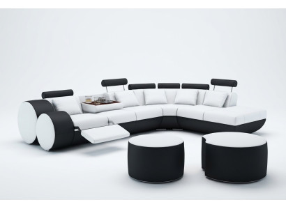 XXL multifunctional leather couch sofa big sofa upholstered corner sofa modern
