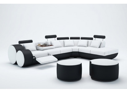 XXL multifunctional leather couch sofa big sofa upholstered corner sofa modern