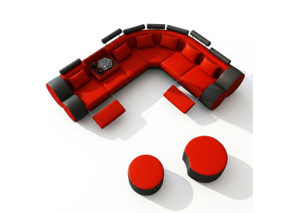 XXL multifunctional leather couch corner sofa big sofa upholstered corner sofa decor modern