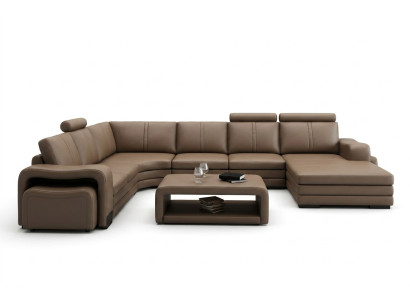 XXL multifunctional leather couch sofa big sofa cushion decor corner sofa modern